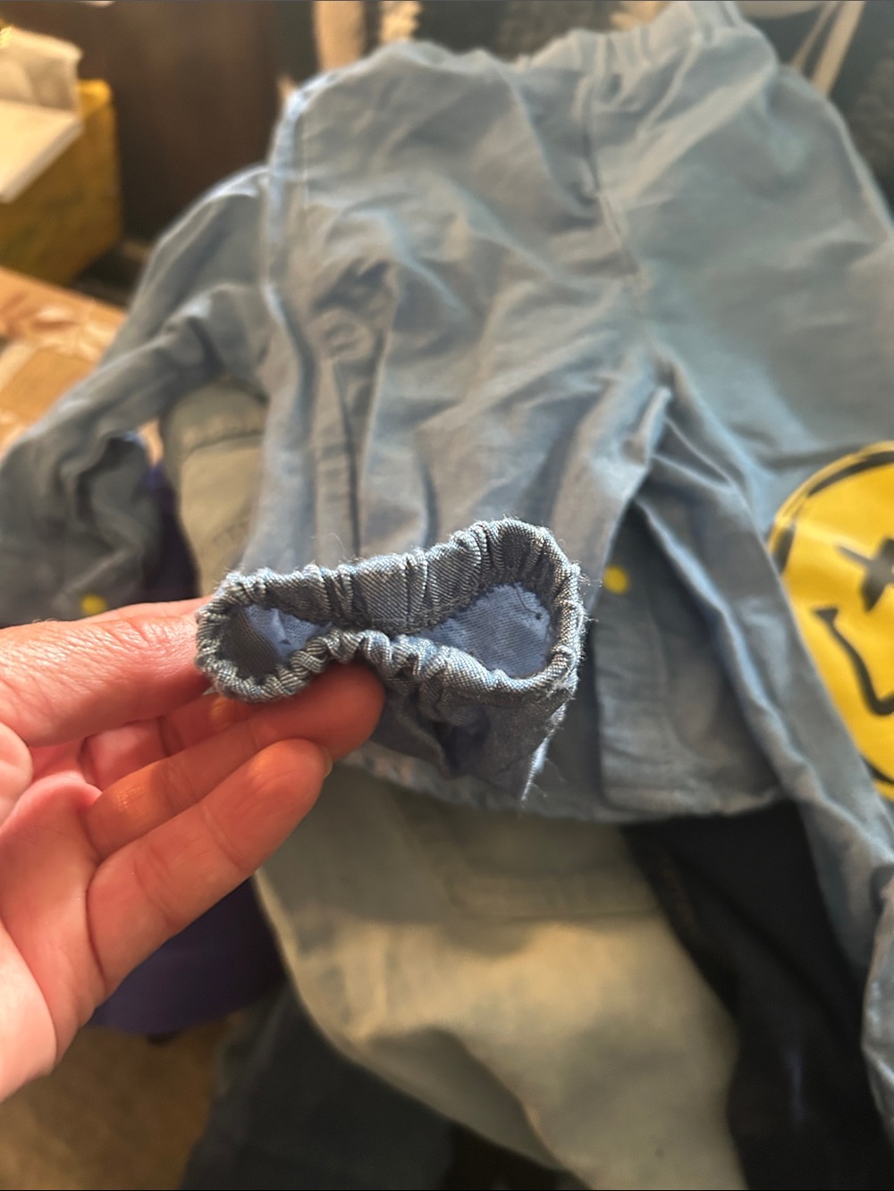 SHEIN Blue Kids Matching Set with Yellow Smiley Patches - Picture 6 of 6